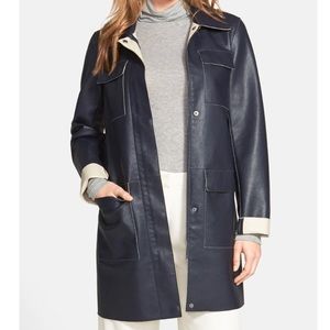 Kenneth Cole faux leather car coat
